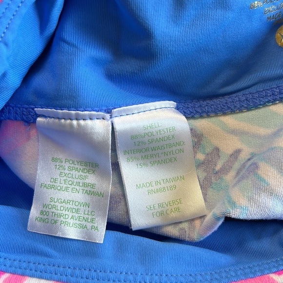 Lilly Pulitzer Luxletic Weekender Crop Fara Leggings Bennet Blue Hypes Stripe XS - Picture 15 of 15